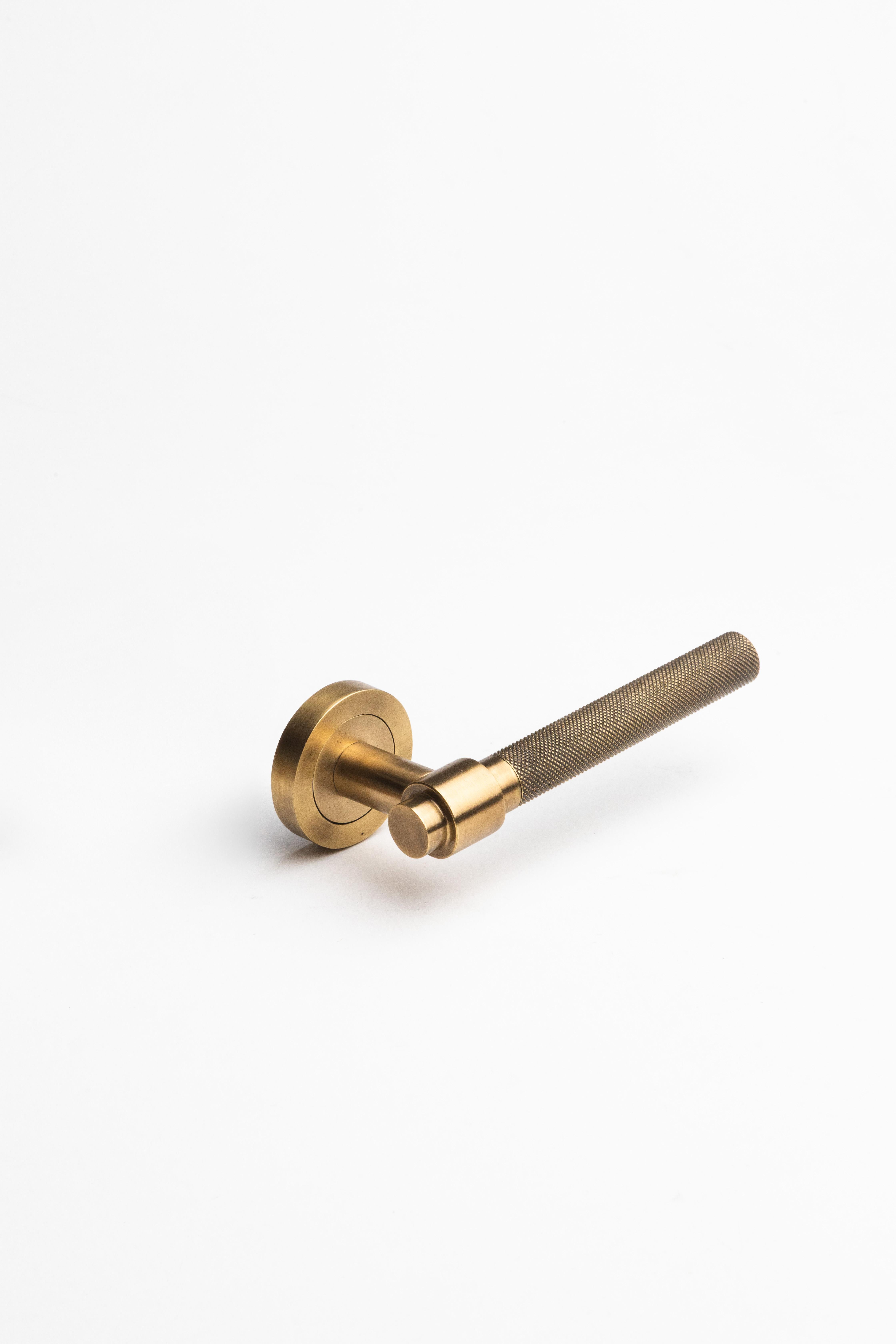 Forged Solid brass door handles - Art Deco collection For Sale
