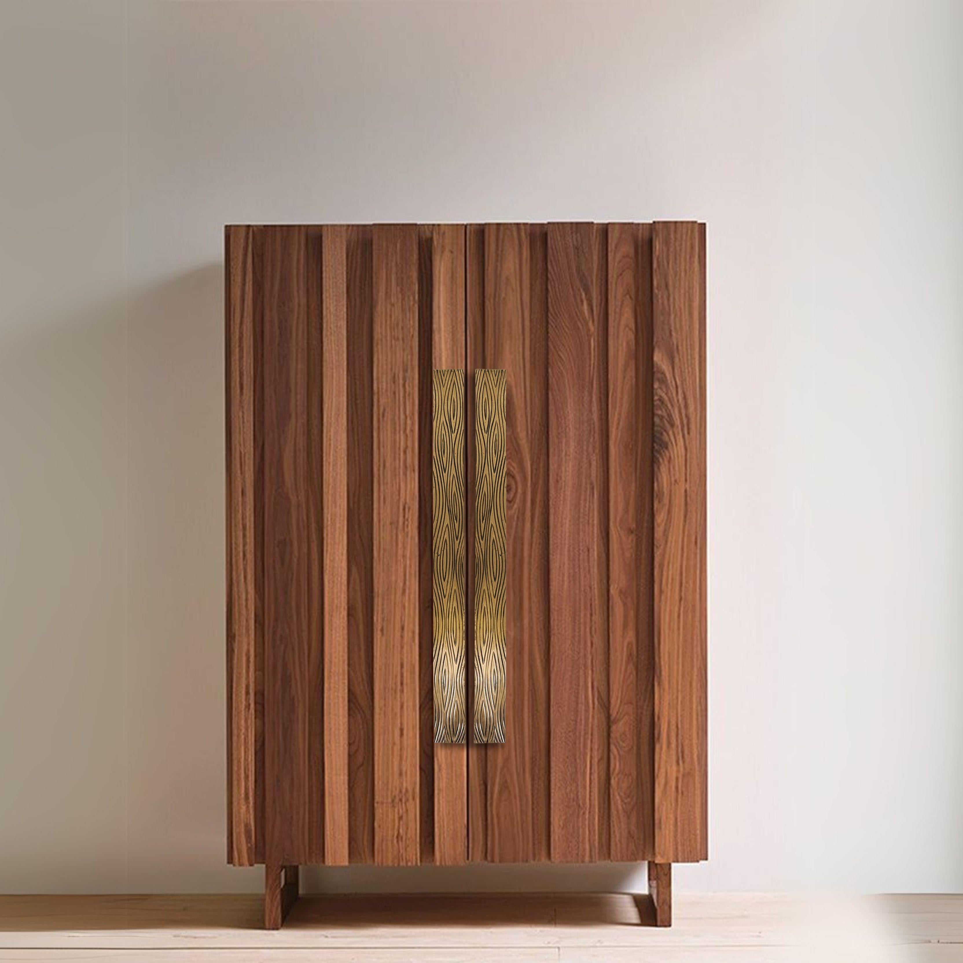 Poignée de porte en laiton massif 70 cm - Collection Earth Prints en vente 2