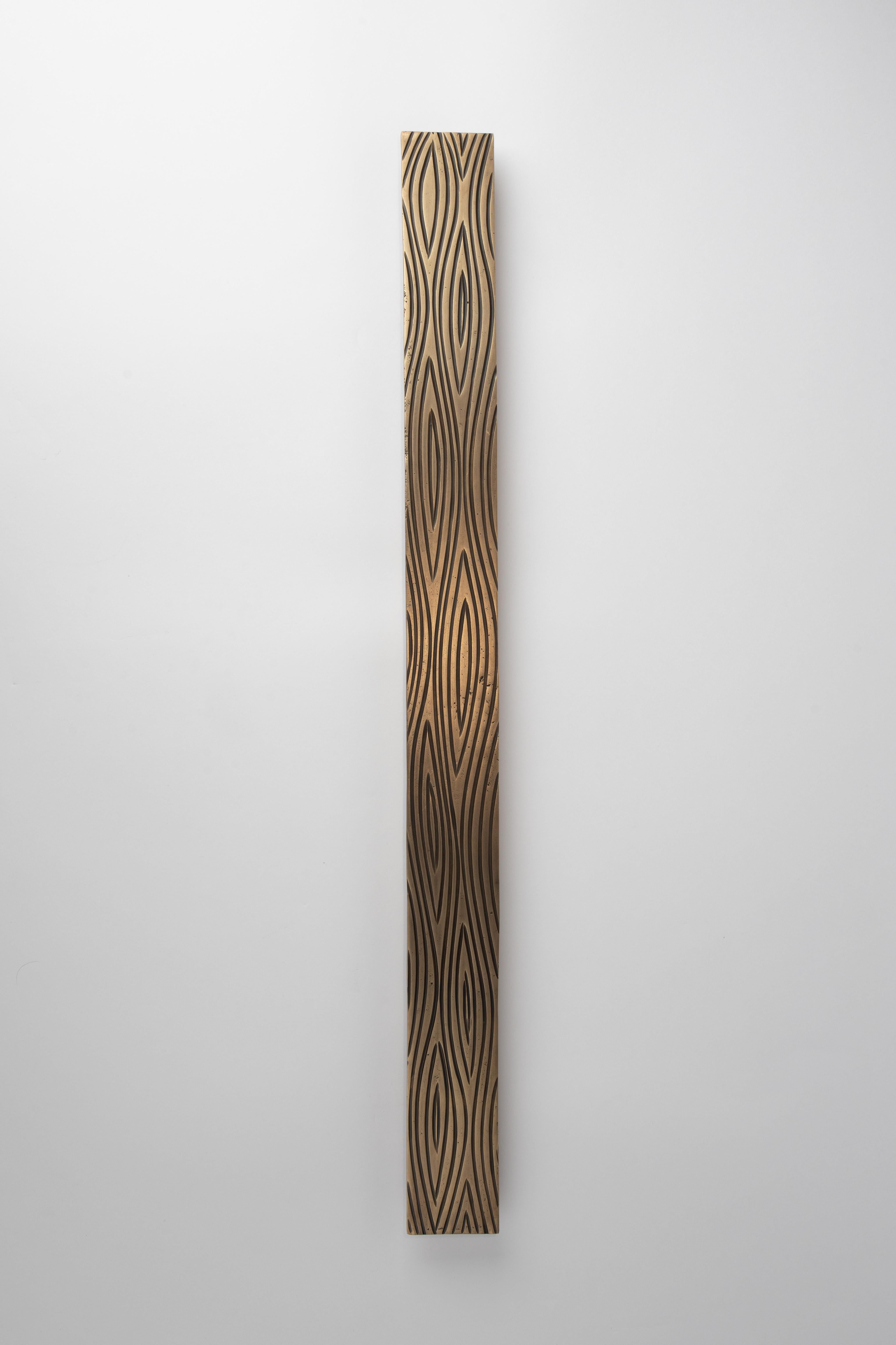 Laiton Poignée de porte en laiton massif 70 cm - Collection Earth Prints en vente