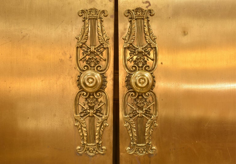 Solid Brass Double Doors at 1stDibs