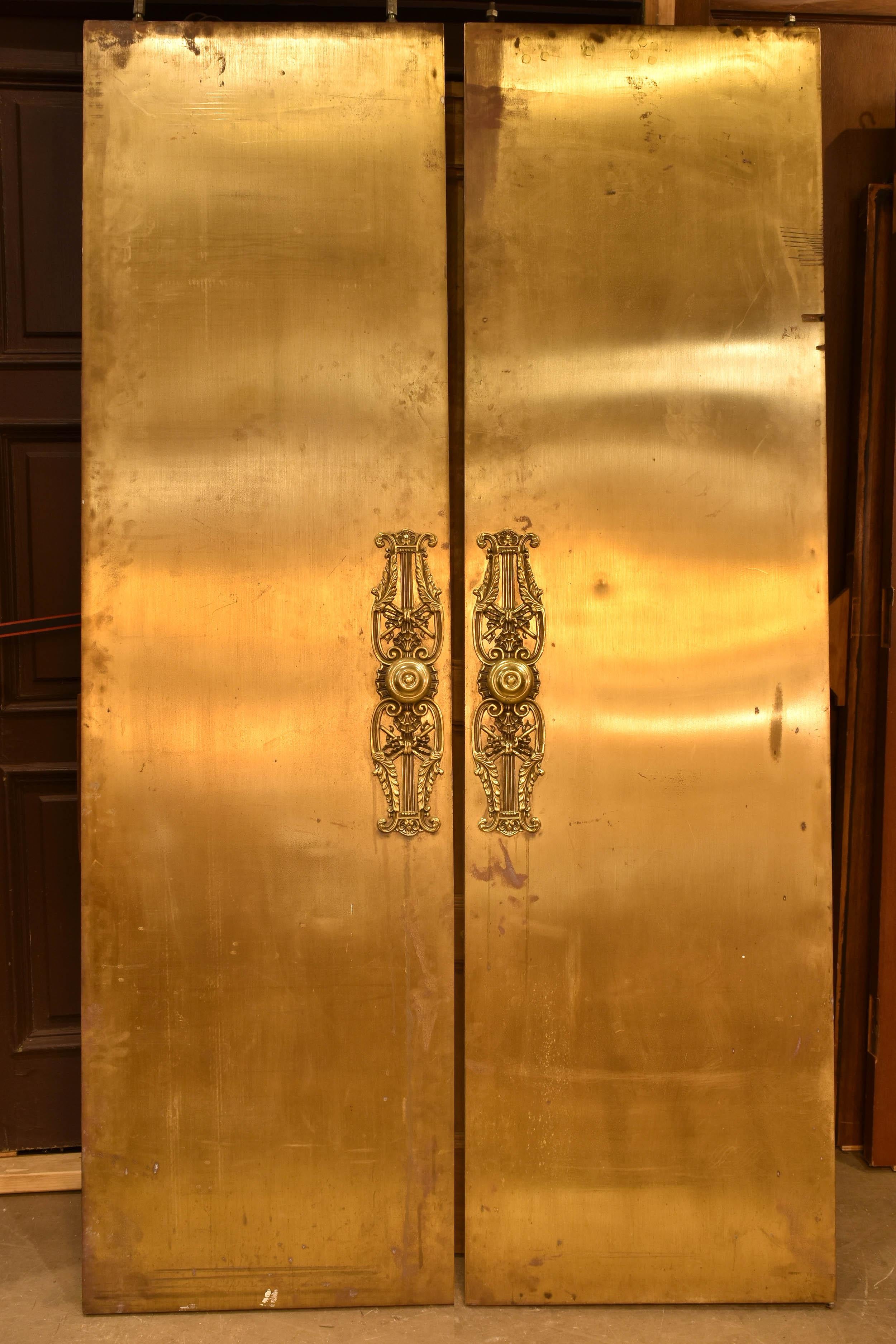 20th Century Solid Brass Double Doors