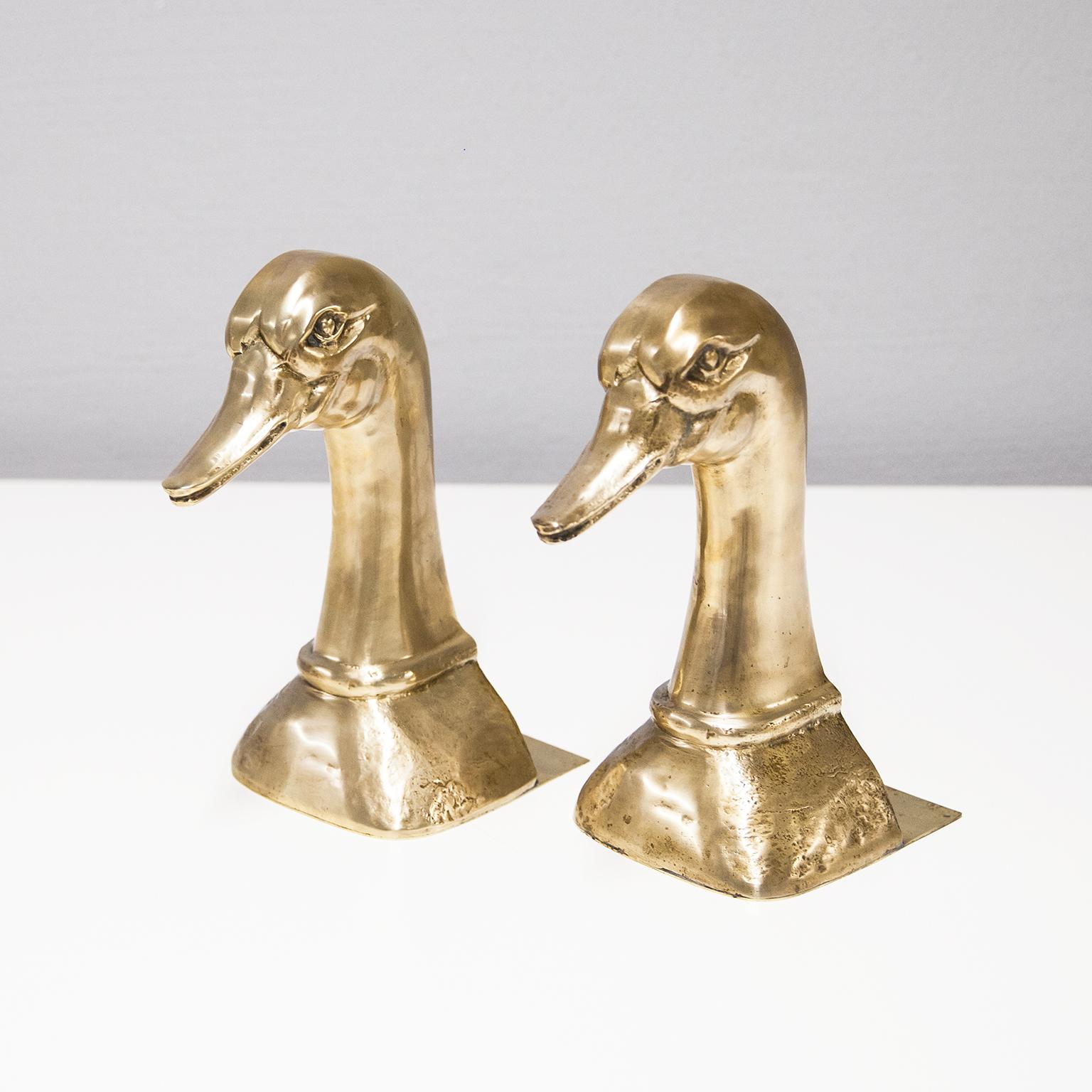 brass duck bookends made in korea