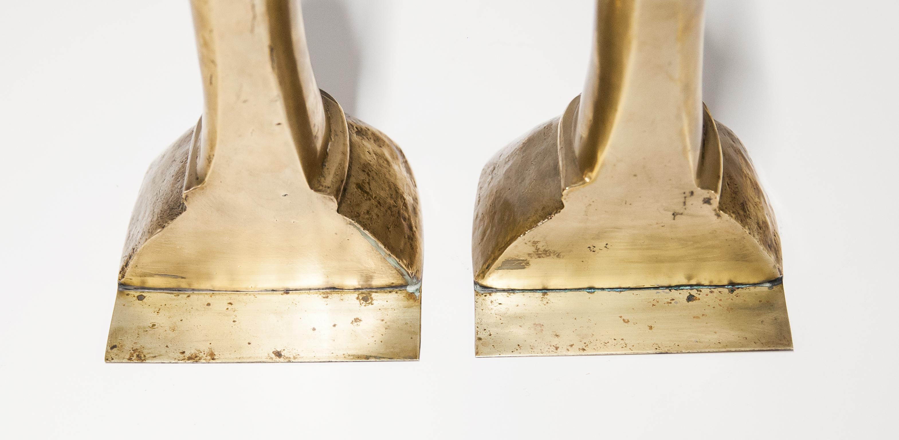 Solid Brass Duck Bookends by Valenti Spain, 1970s In Good Condition For Sale In Munich, DE