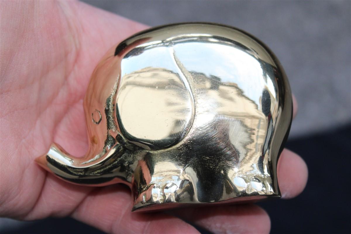 Mid-Century Modern Solid Brass Elephants Italian Design, 1960s