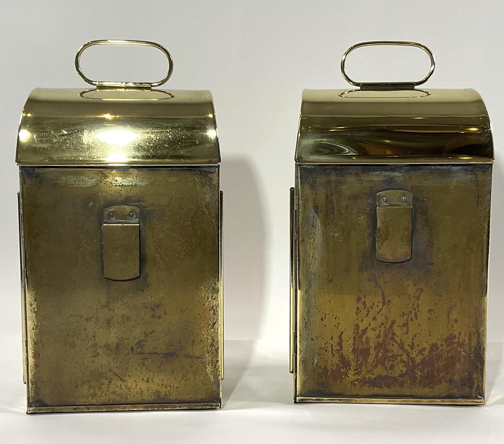 Solid Brass English Cabin Lanterns For Sale 2