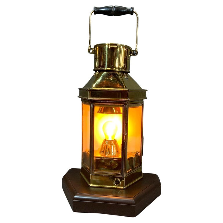 Solid Brass English Ships Cabin Lantern For Sale at 1stDibs