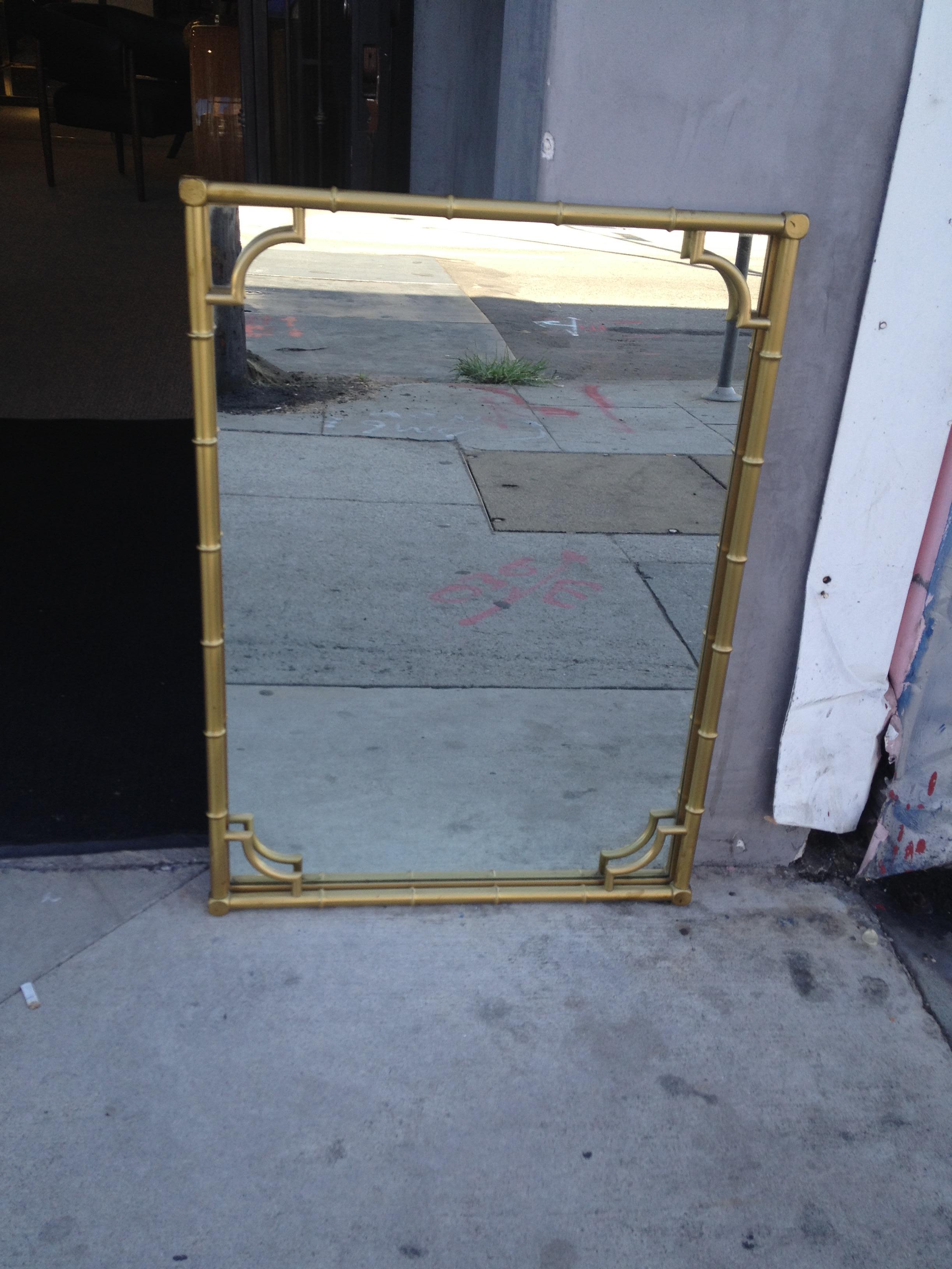 vintage bamboo mirror