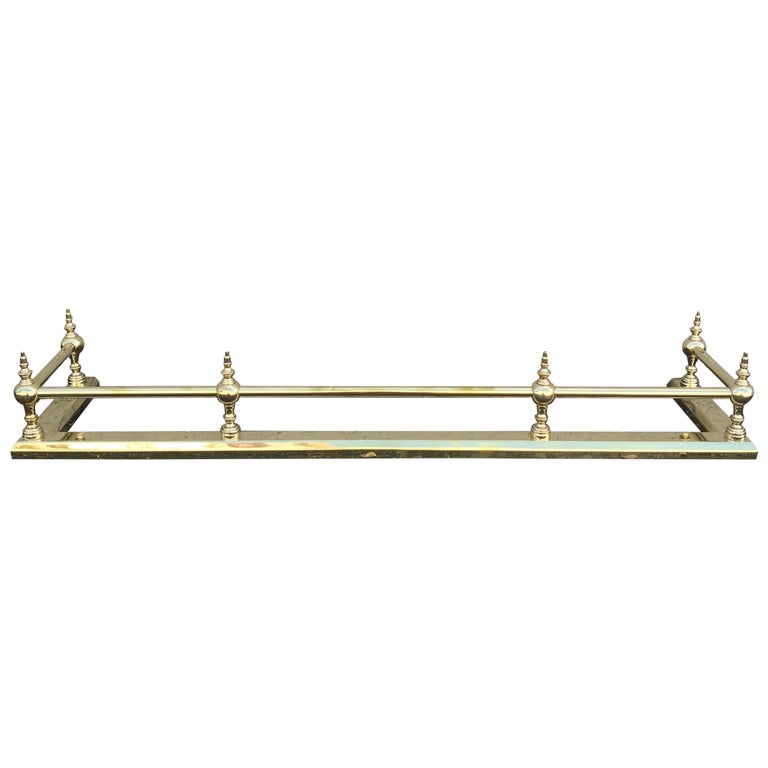 Solid Brass Fireplace Fender For Sale at 1stDibs