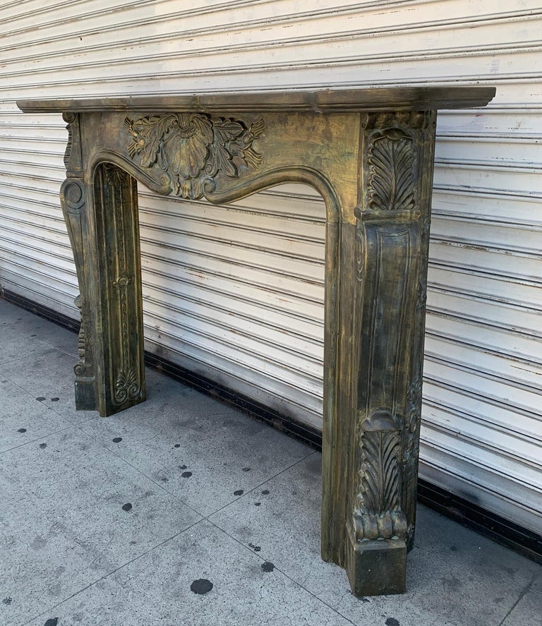 Solid Brass Fireplace Surround and Mantel For Sale at 1stdibs