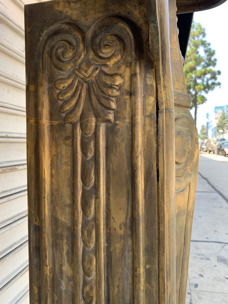 Solid Brass Fireplace Surround and Mantel For Sale at 1stdibs