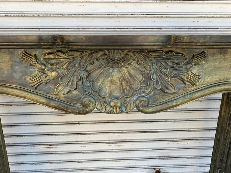 Solid Brass Fireplace Surround and Mantel For Sale at 1stdibs