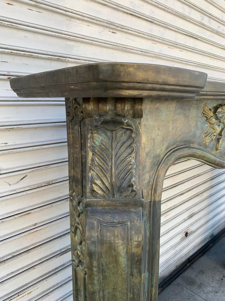 Solid Brass Fireplace Surround and Mantel For Sale at 1stdibs