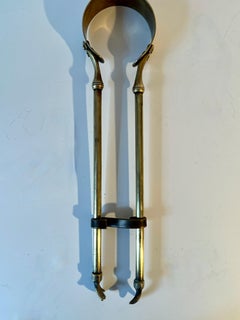 Solid Brass Fireplace Tongs with Clasp For Coal and Smaller logs