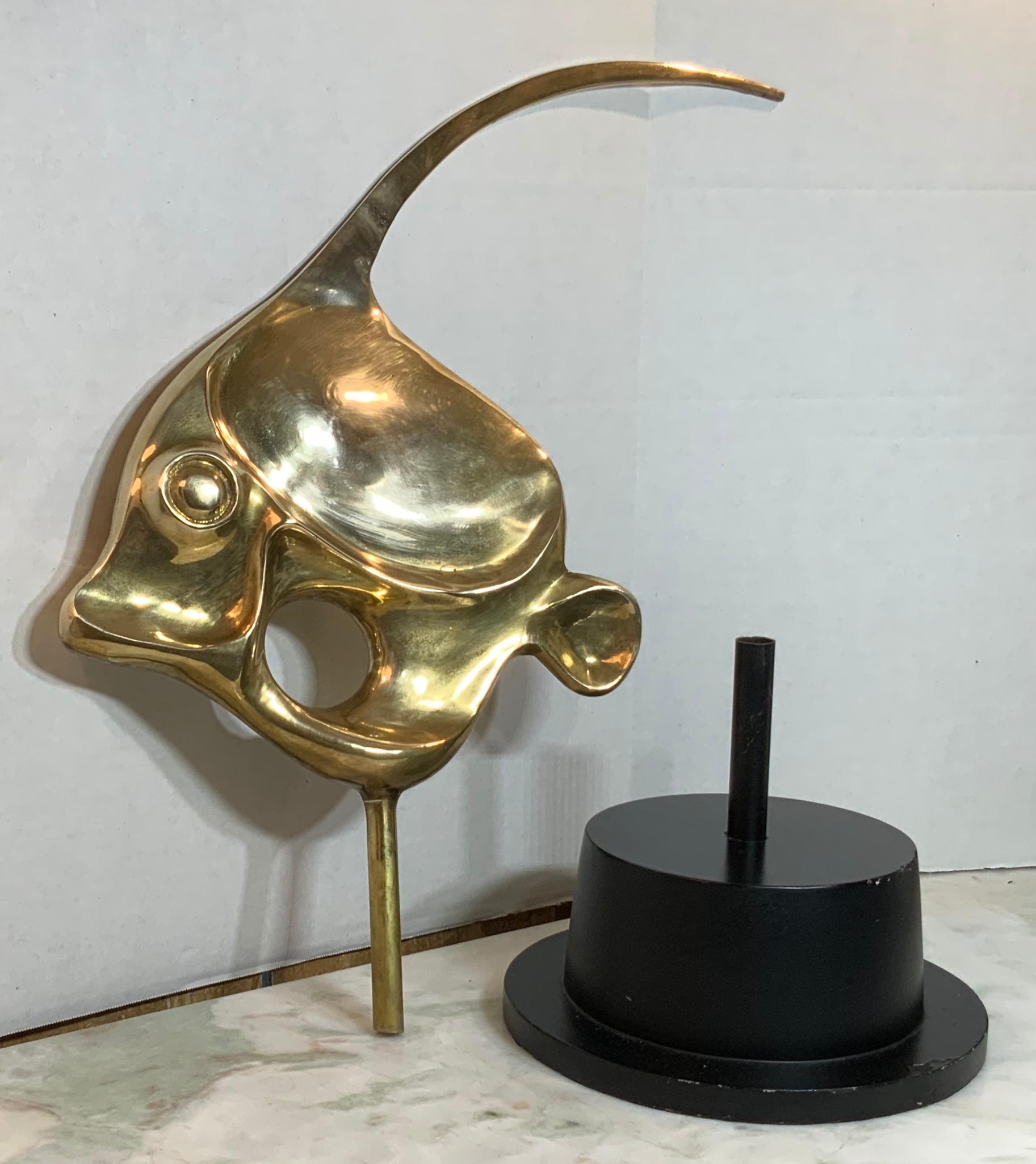 Solid Brass Fish Sculpture 2