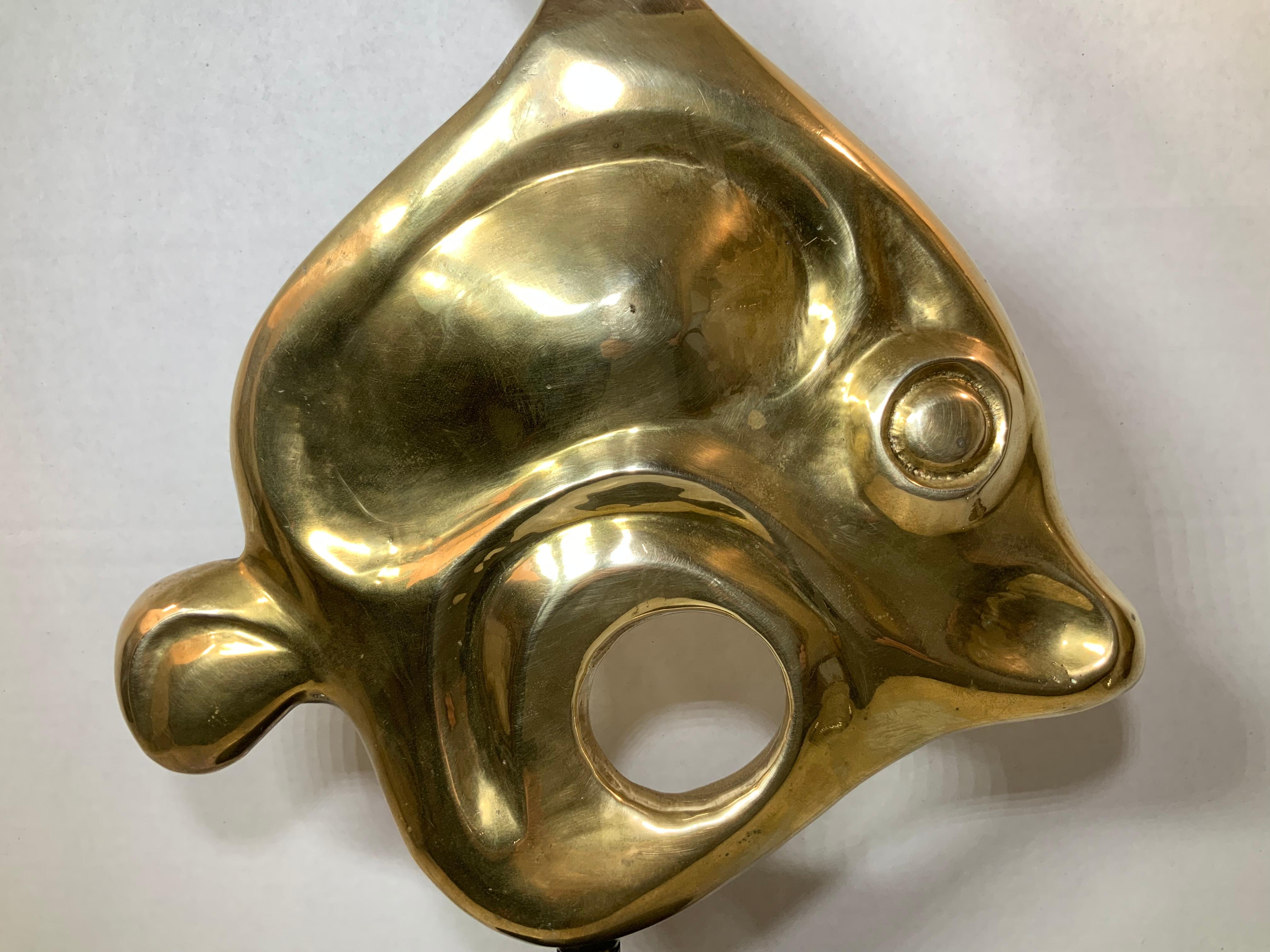 Solid Brass Fish Sculpture 3