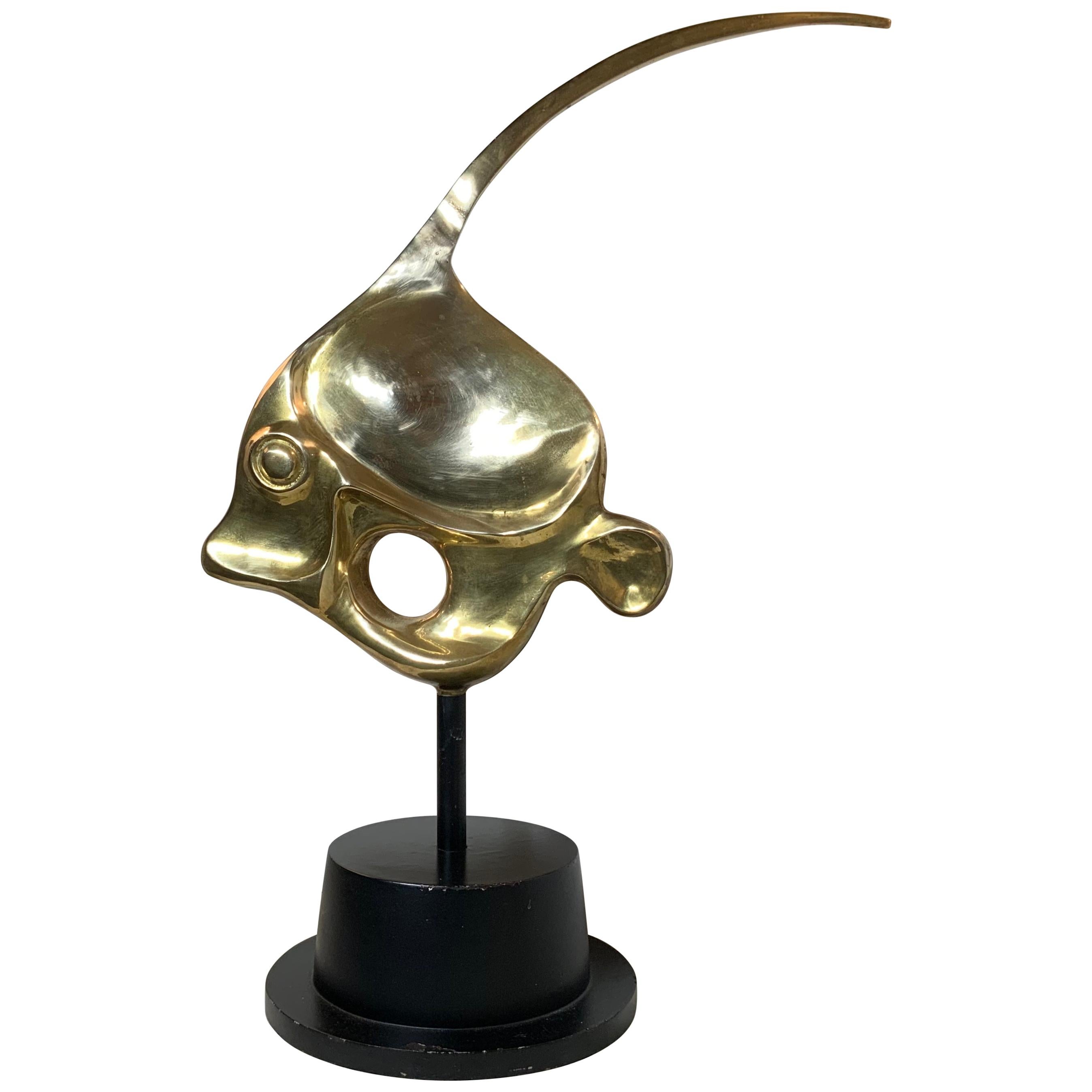 Solid Brass Fish Sculpture