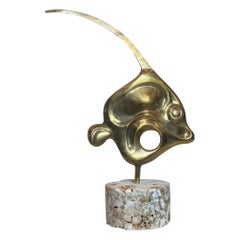 Solid Brass Fish Sculpture