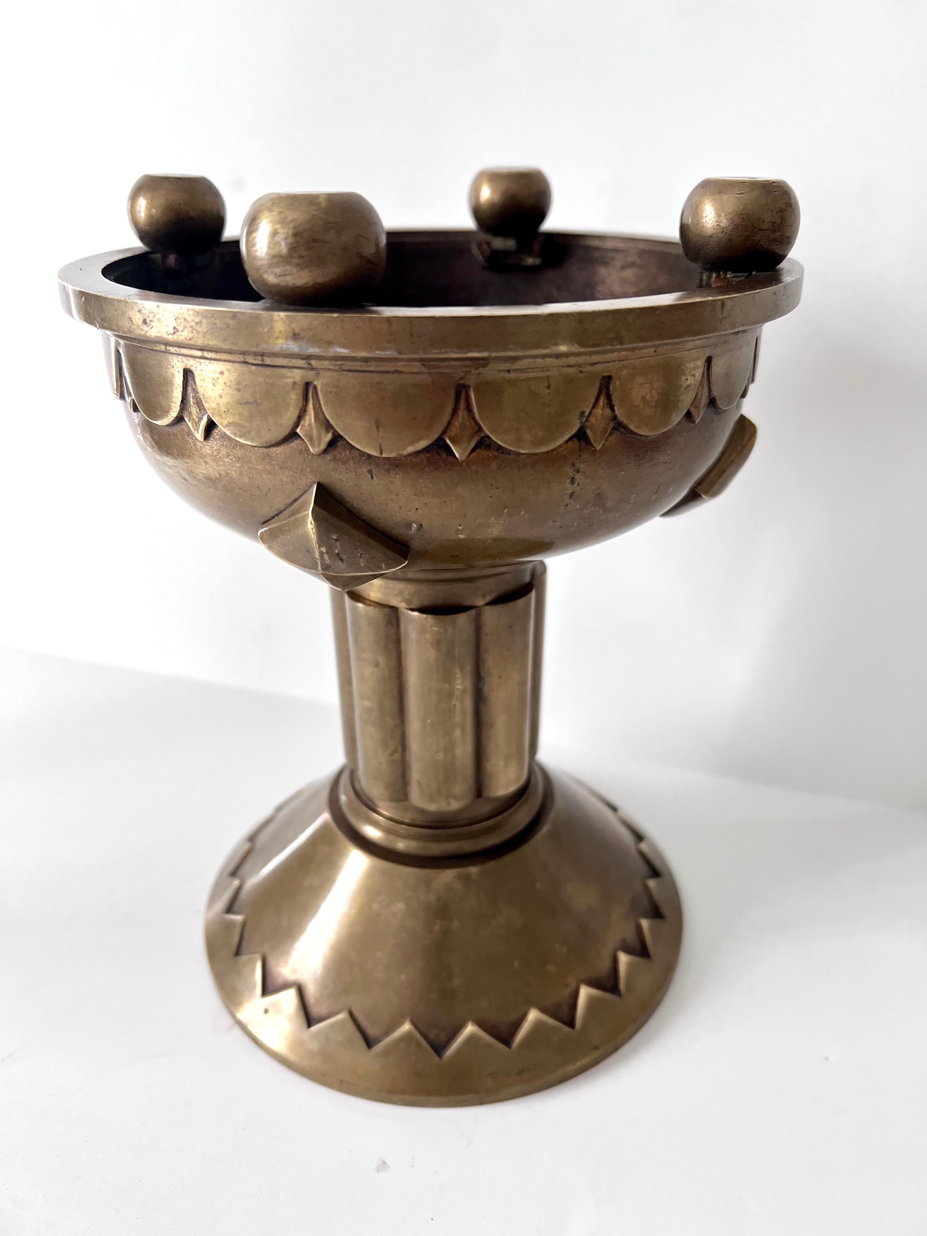 20th Century Solid Brass French Architectural Element or Planter Jardinières For Sale