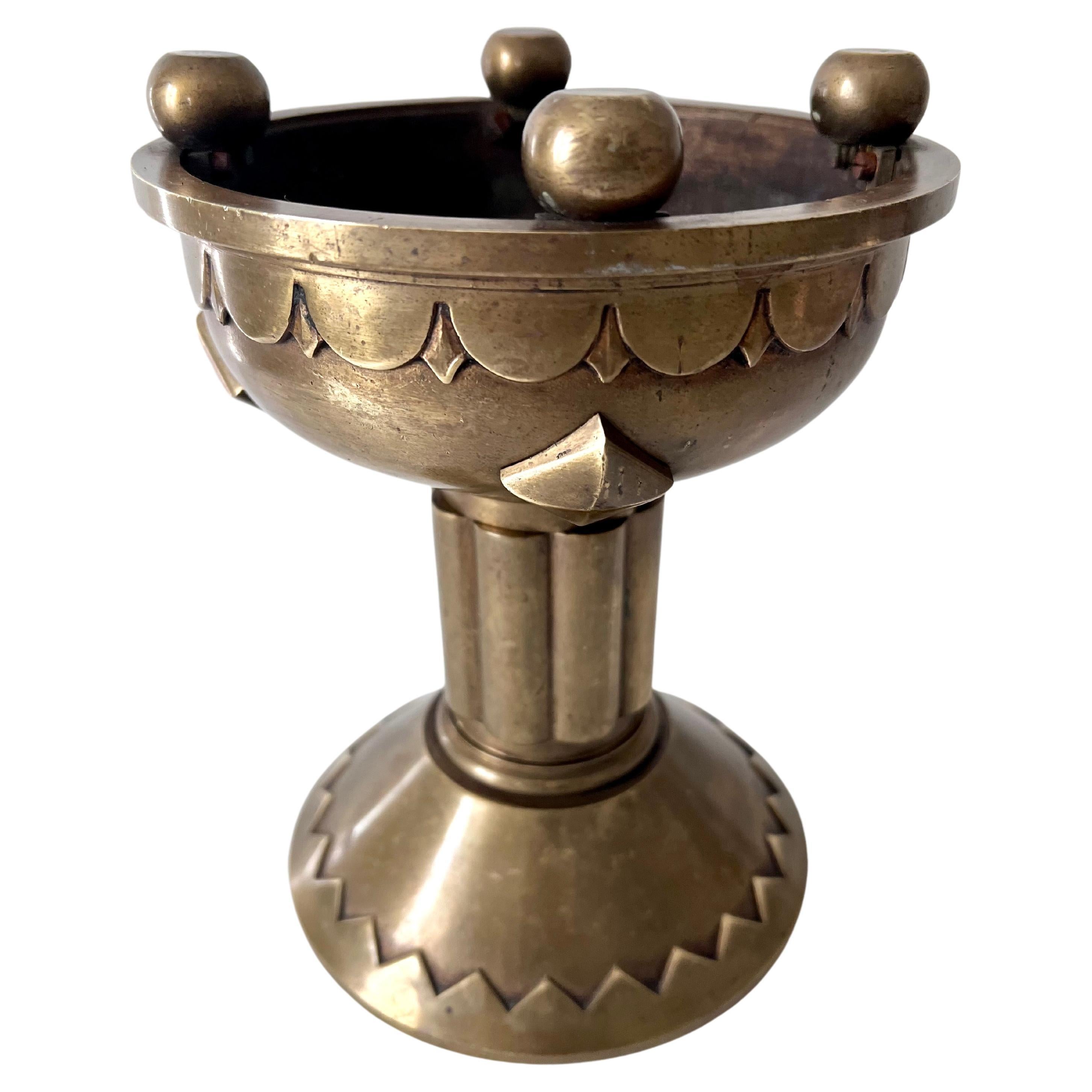 Solid Brass French Architectural Element or Planter Jardinières For Sale