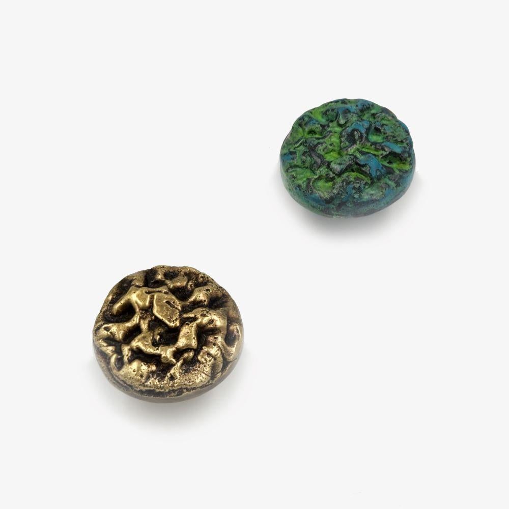 Möbelknöpfe aus massivem Messing Mineral Inspiration Ø 4 cm (21. Jahrhundert und zeitgenössisch) im Angebot