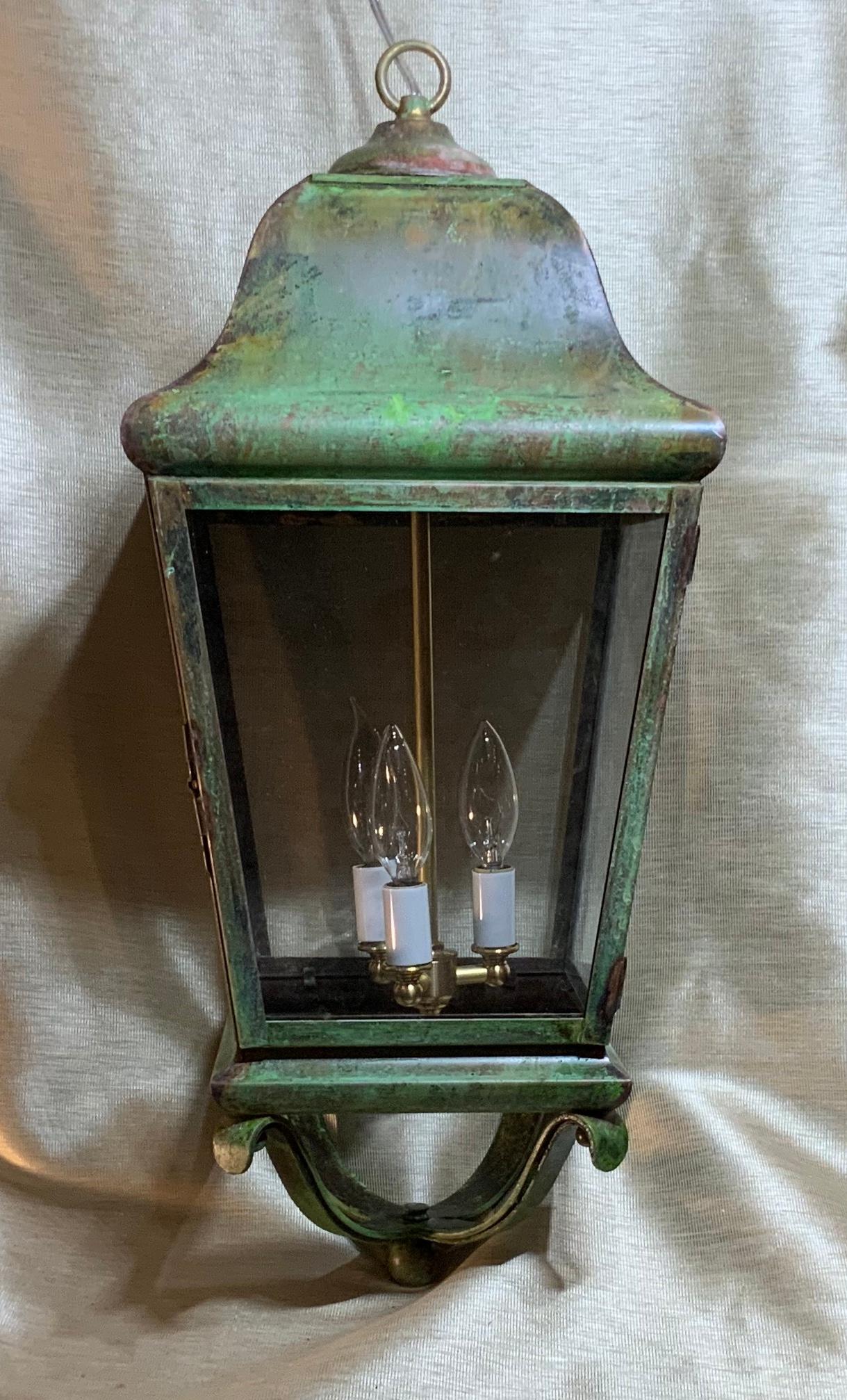 Solid Brass Hand Crafted Hanging Lantern 7