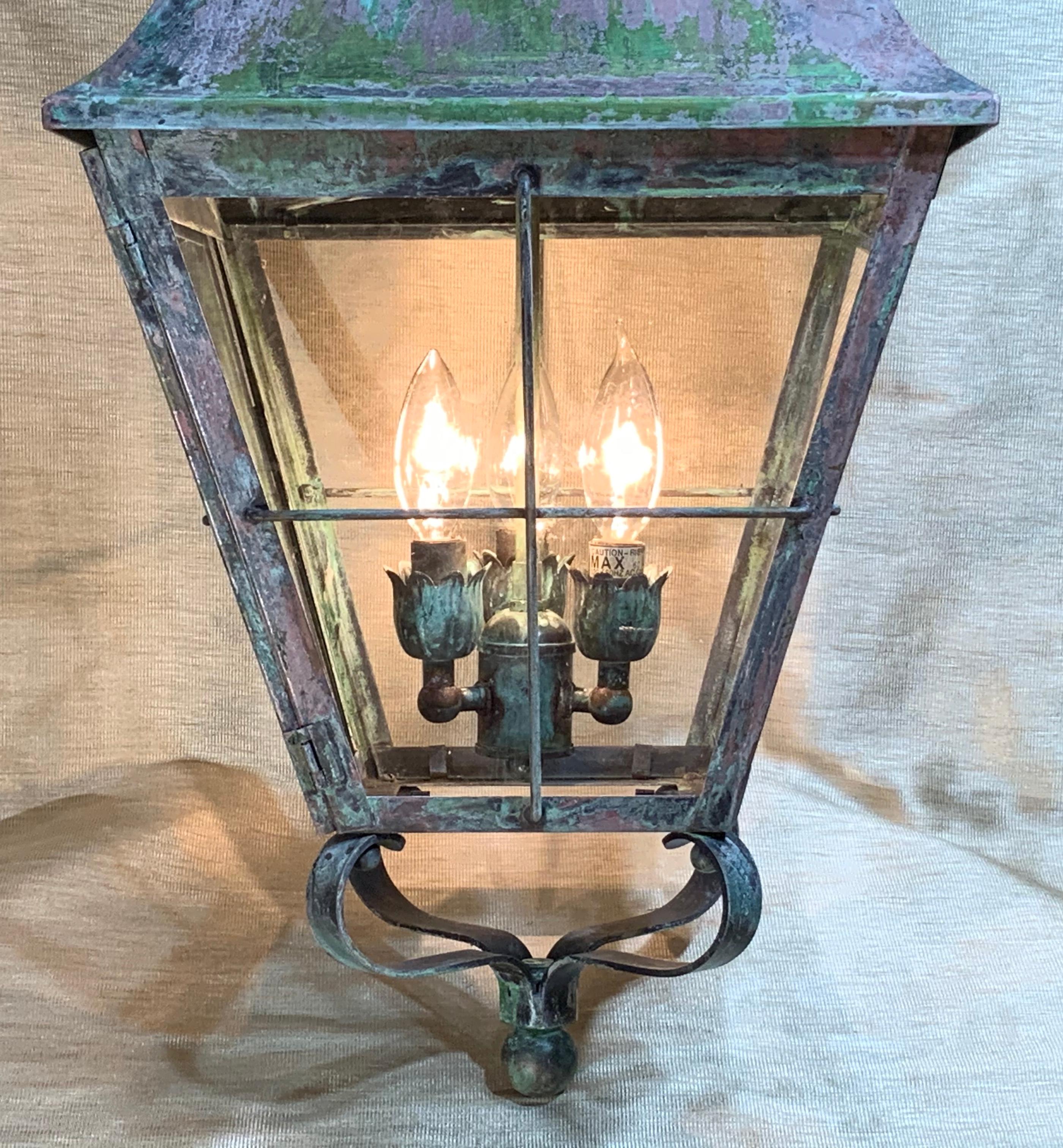 American Solid Brass Handcrafted Hanging Lantern