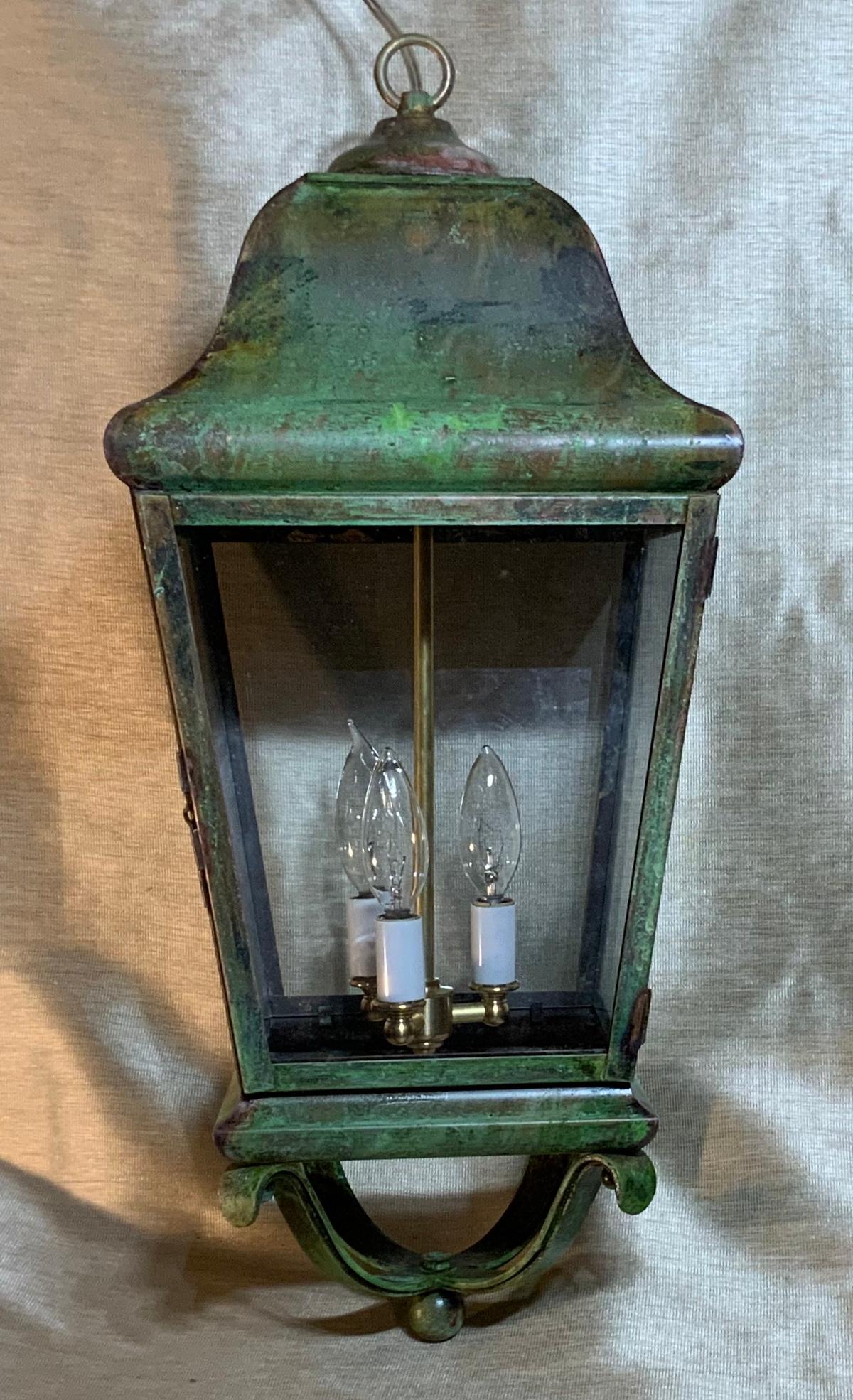 20th Century Solid Brass Hand Crafted Hanging Lantern
