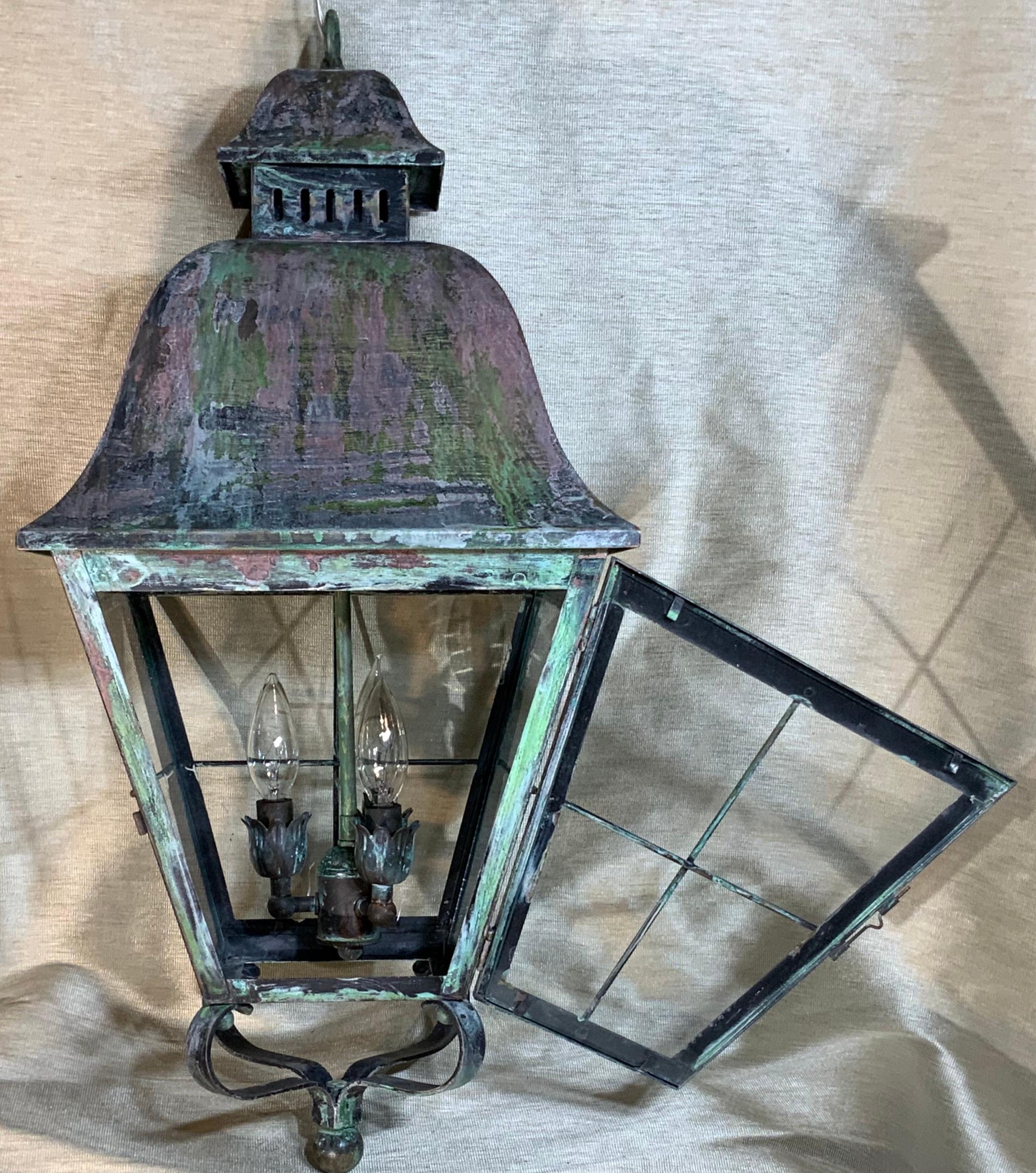 20th Century Solid Brass Handcrafted Hanging Lantern