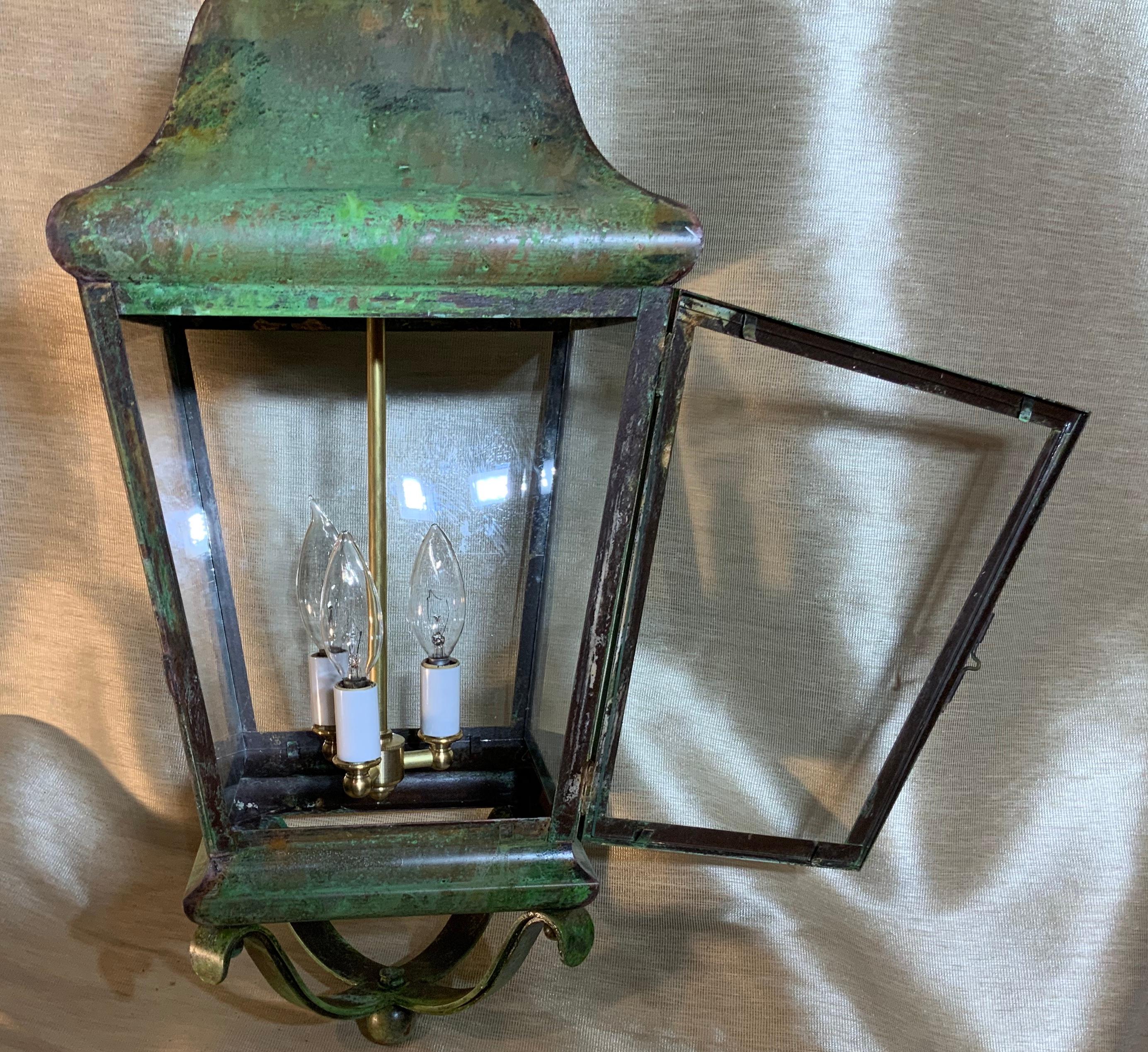 Solid Brass Hand Crafted Hanging Lantern 1