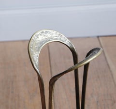 Solid Brass Hand-Hammered Modernist Umbrella Stand