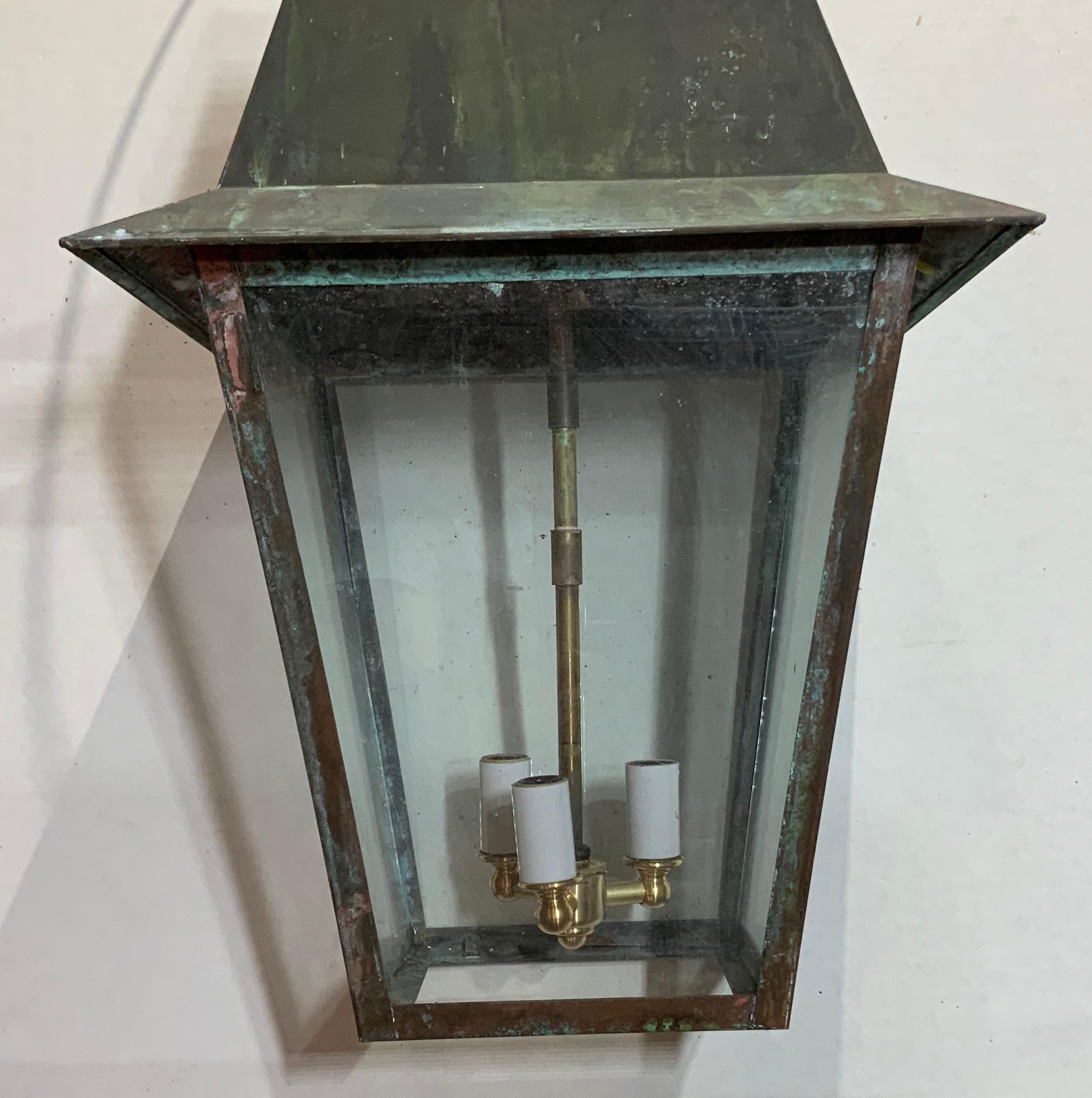 American Solid Brass Hanging Lantern