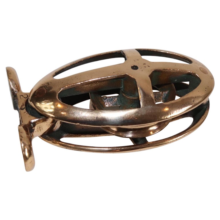 Solid Brass Herreshoff Yacht Pulley at 1stDibs