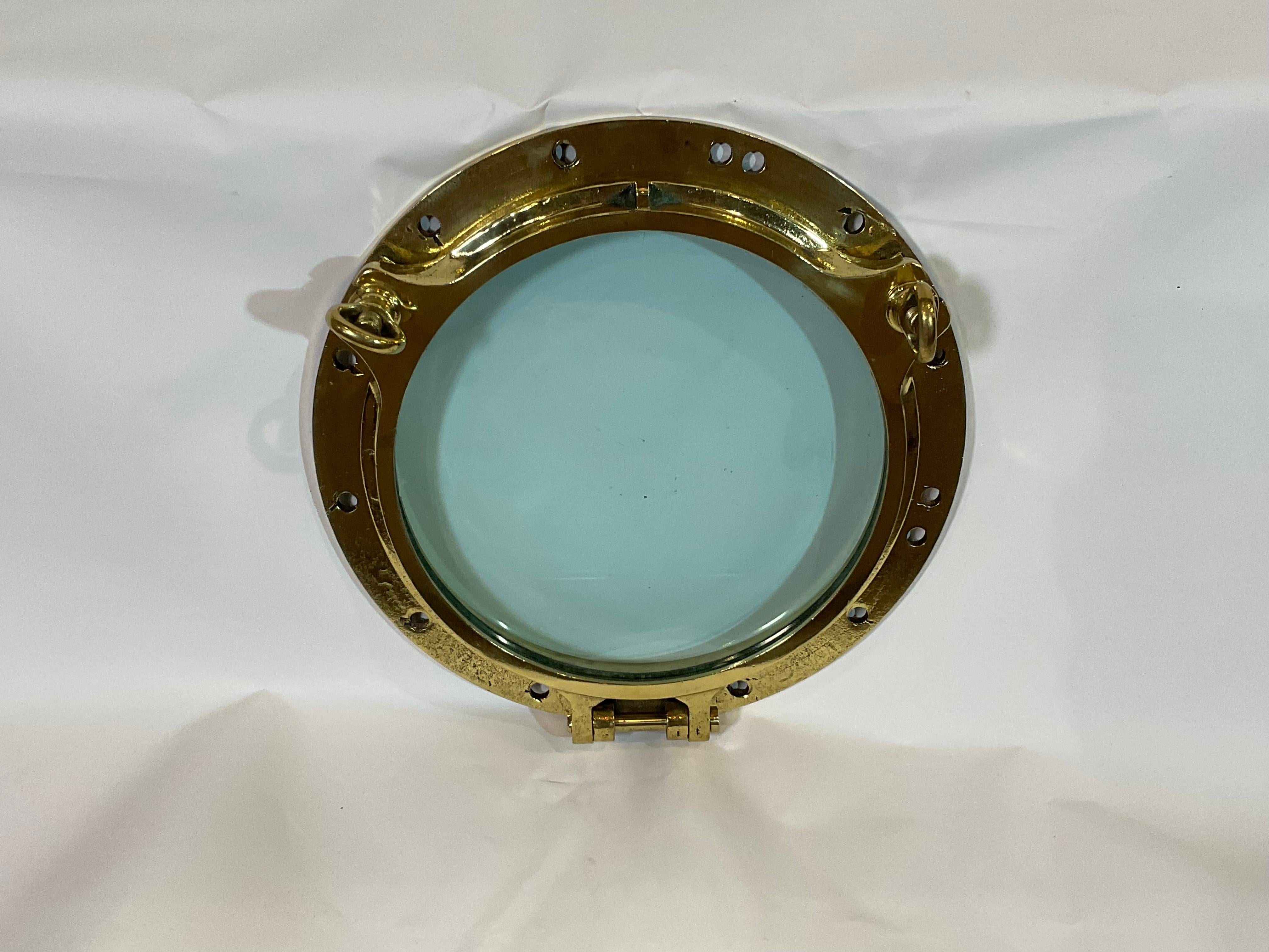 European Solid Brass Highly Polished Ships Porthole For Sale
