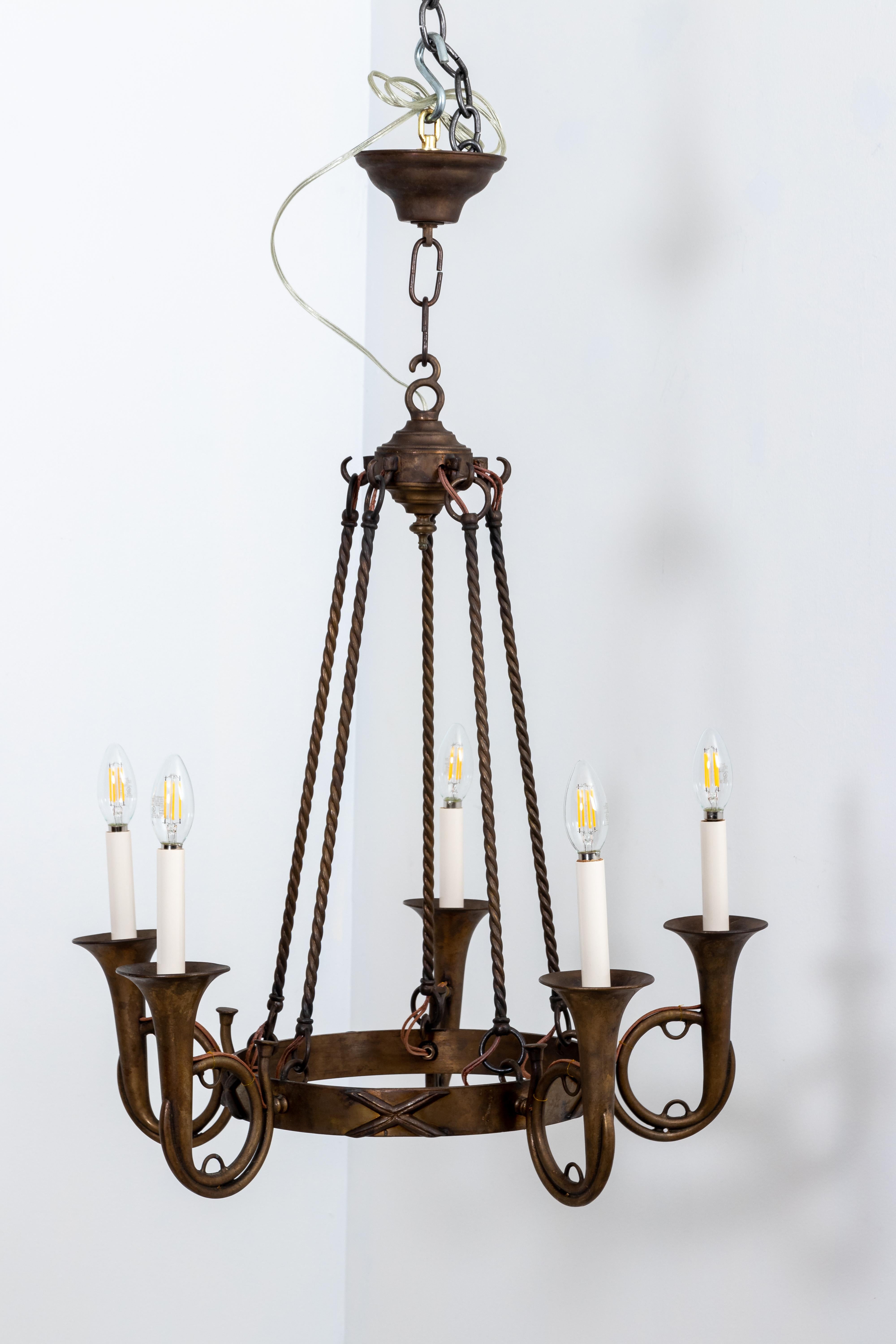 chandelier with extra long chain