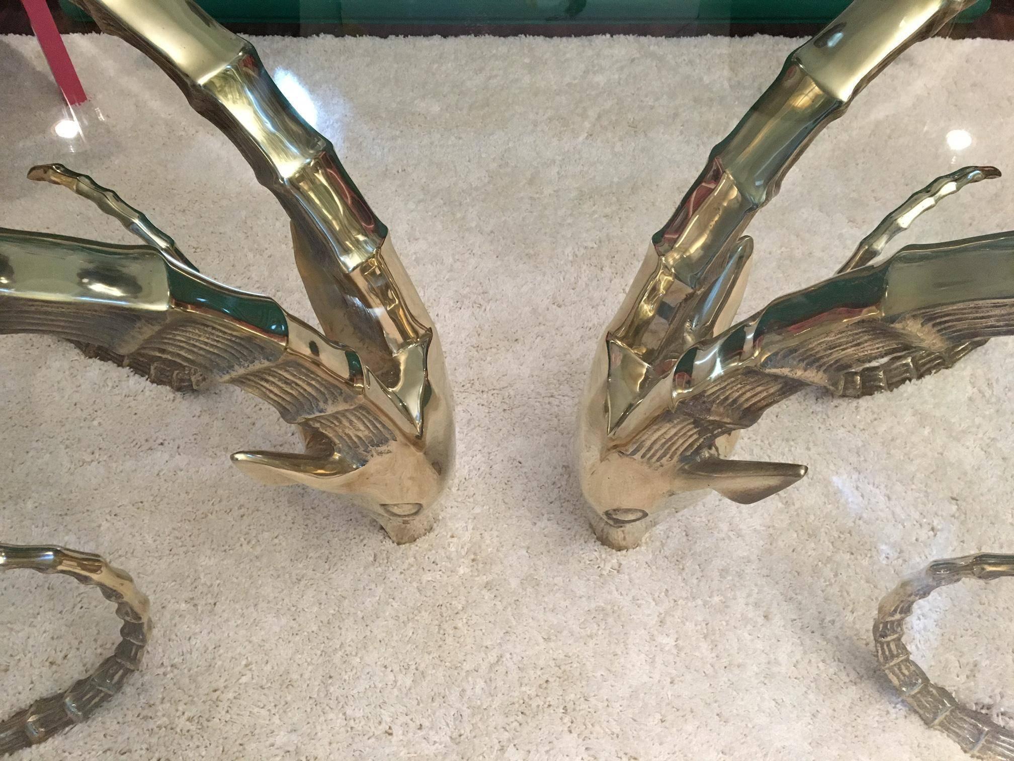 Late 20th Century Solid Brass Ibex Dining Table in the Style of Alain Chervet