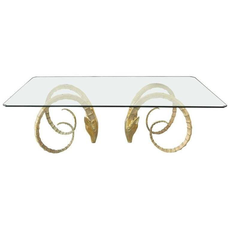 Solid Brass Ibex Dining Table in the Style of Alain Chervet