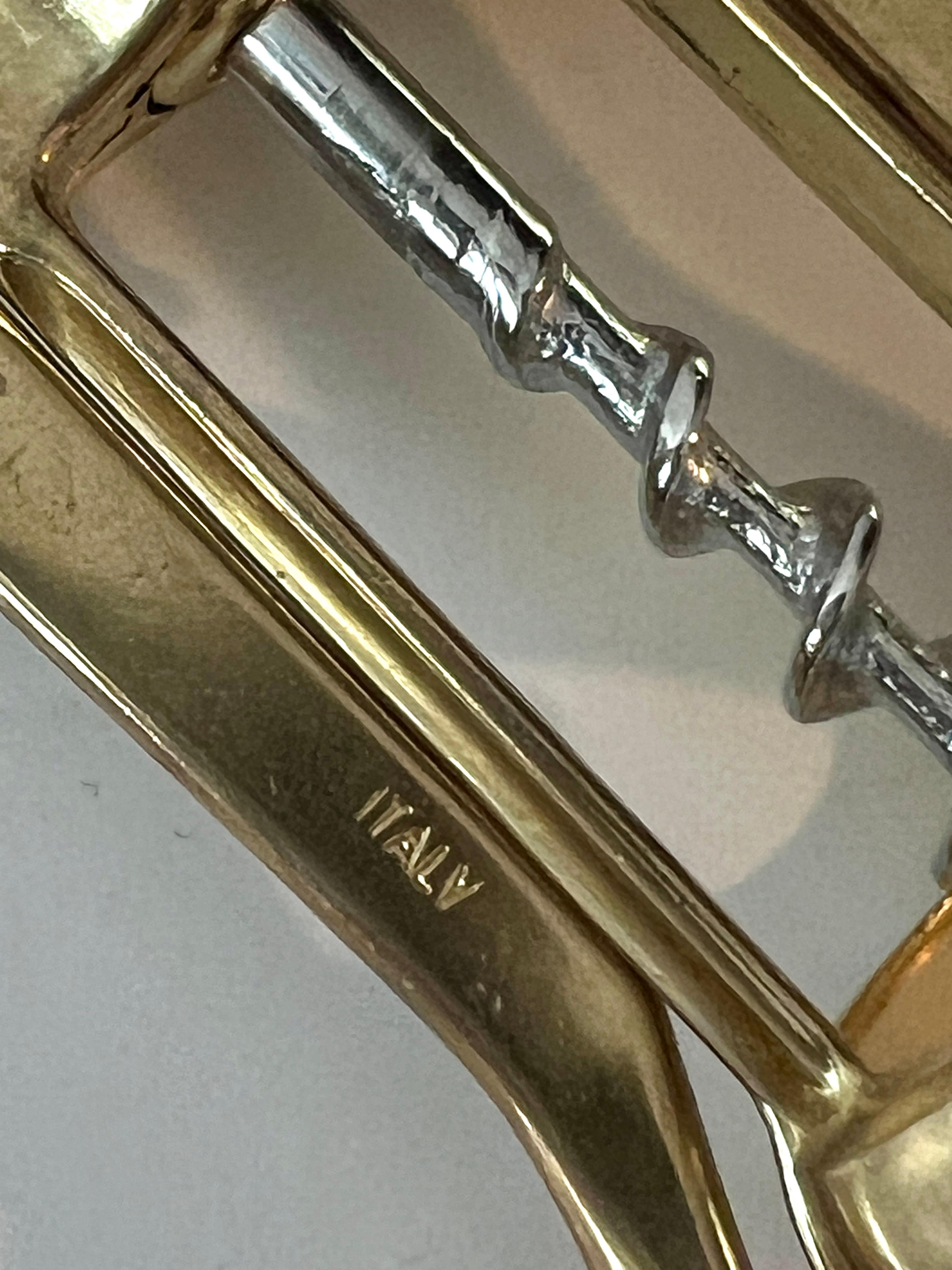 Apribottiglie italiano in ottone massiccio. In condizioni buone in vendita a Los Angeles, CA