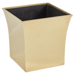 Solid Brass JMF Waste Basket by Karl Springer