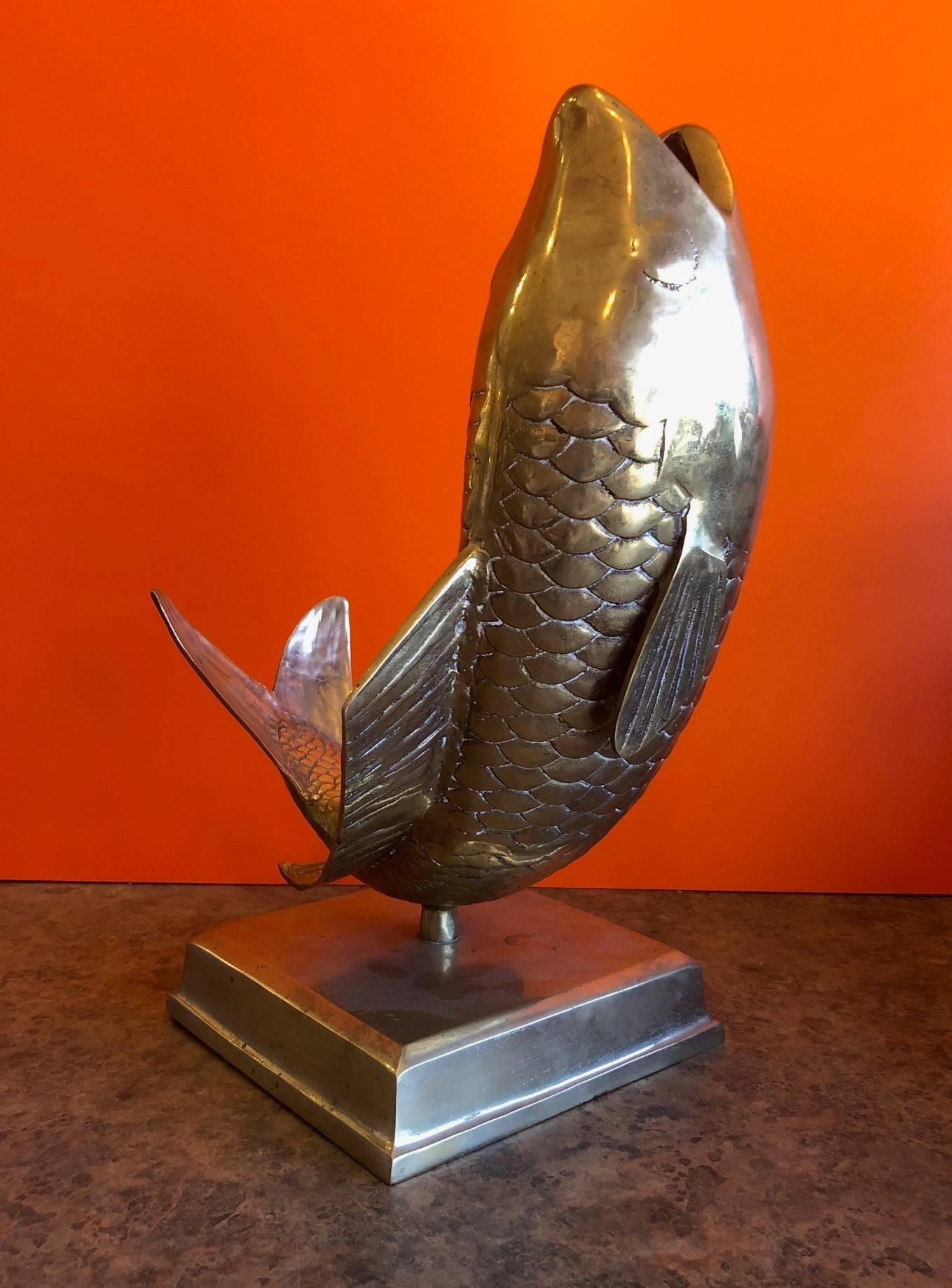 brass fish sculpture