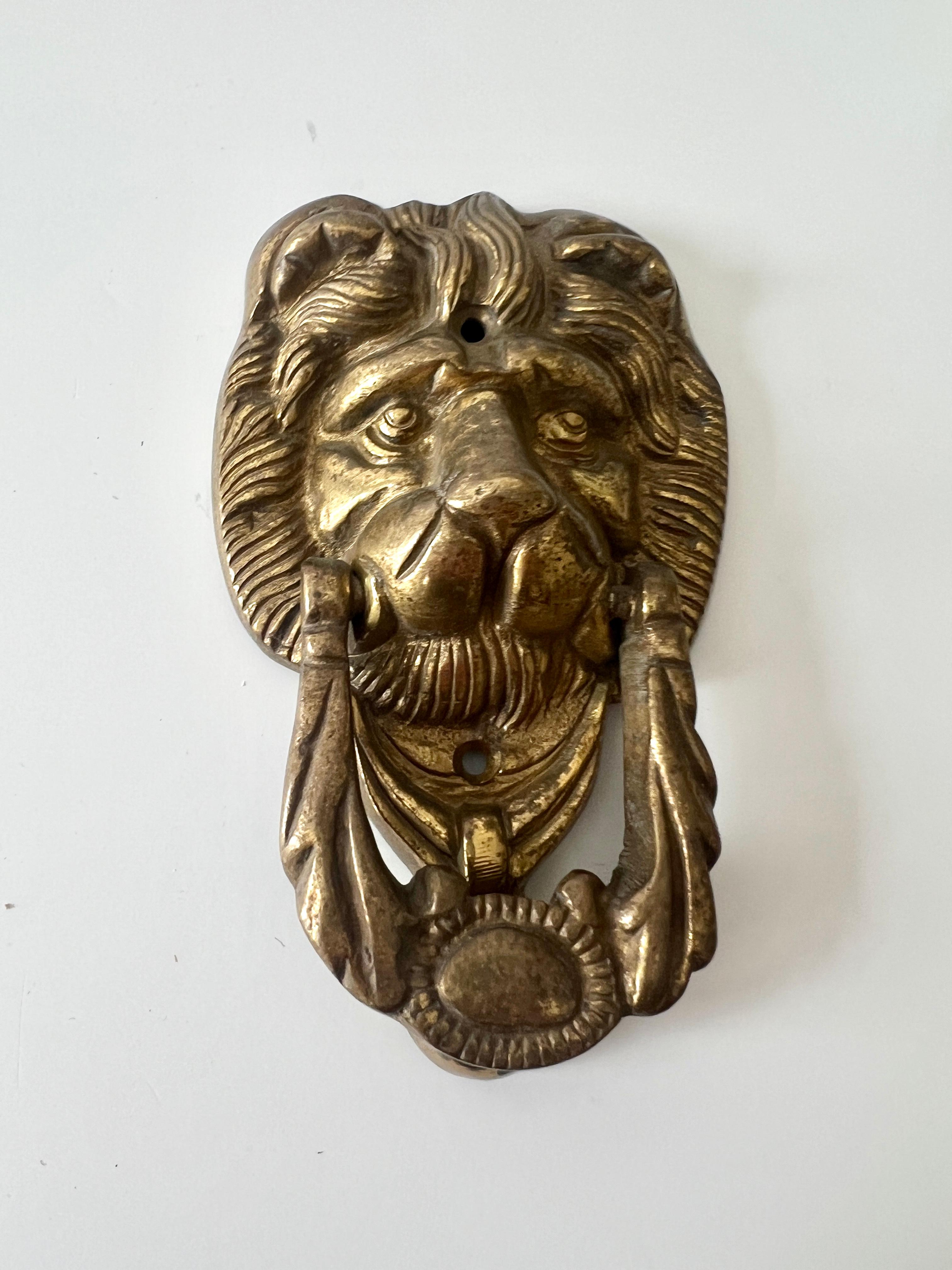 Solid Brass Lion Door Knocker 2