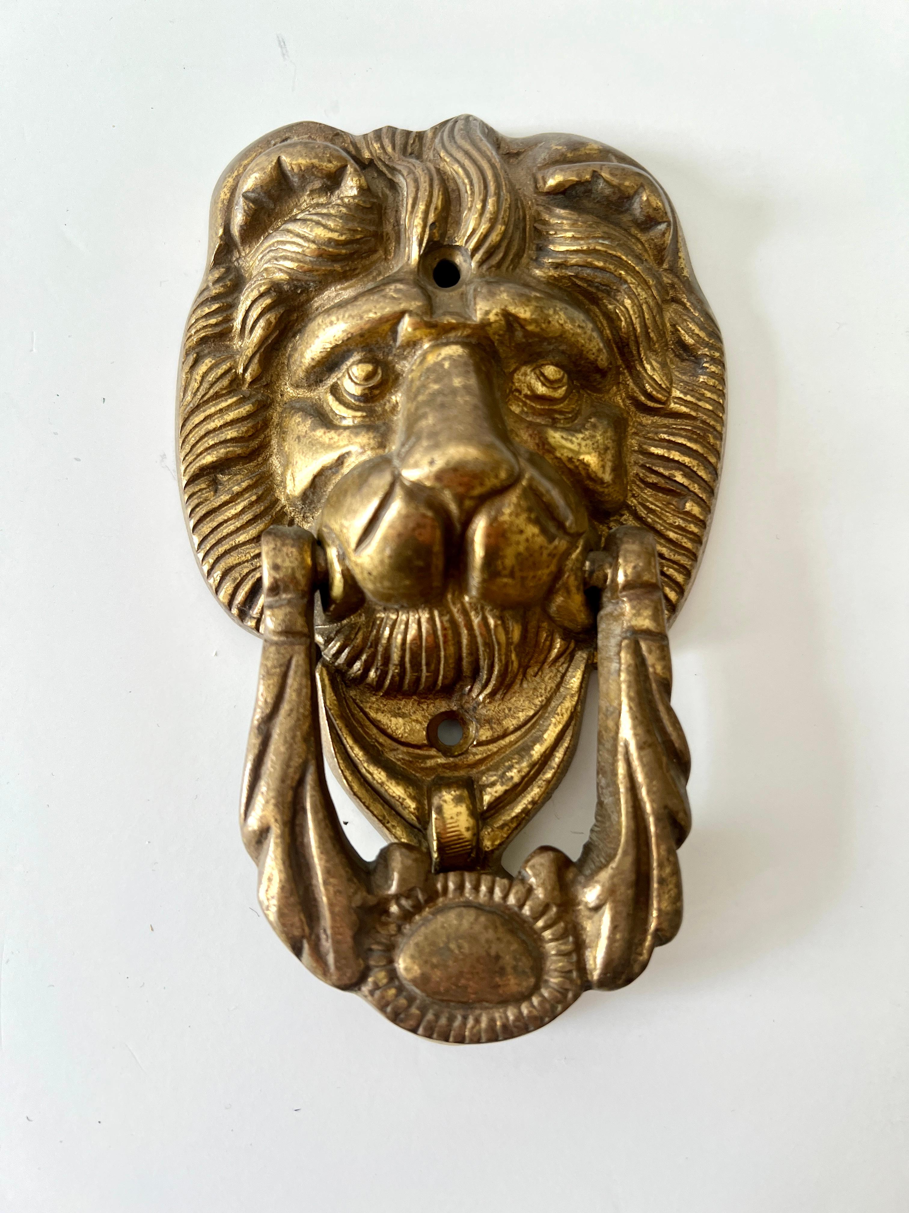 Solid Brass Lion Door Knocker 3