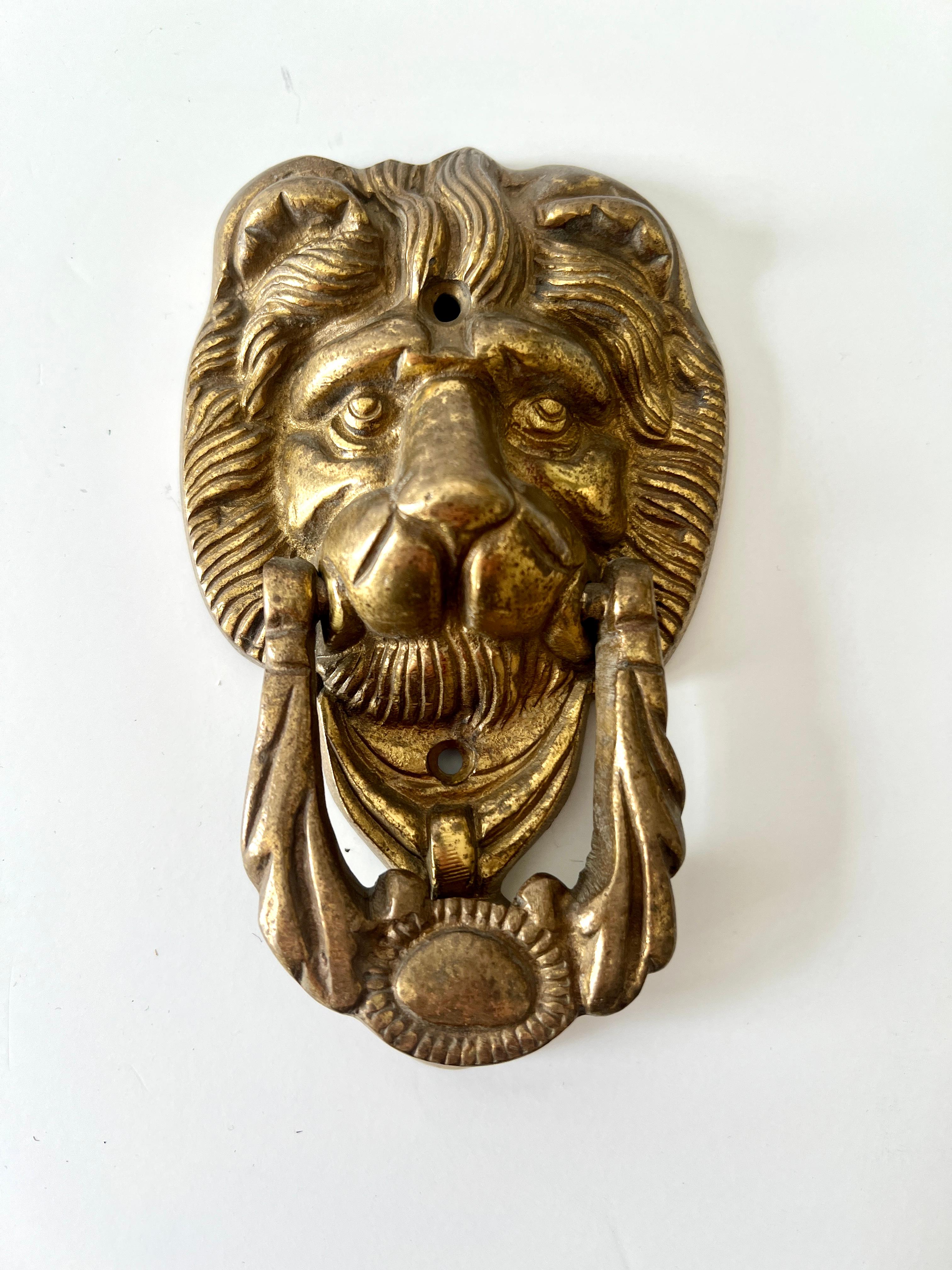 Solid Brass Lion Door Knocker 4