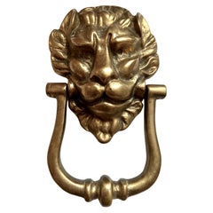 Antique Solid Brass Lion Door Knocker