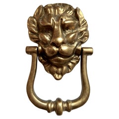 Bouton de porte Lion en laiton massif