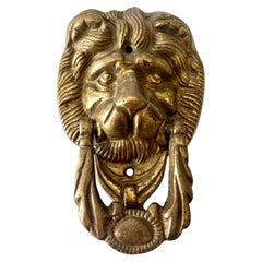 Vintage Solid Brass Lion Door Knocker