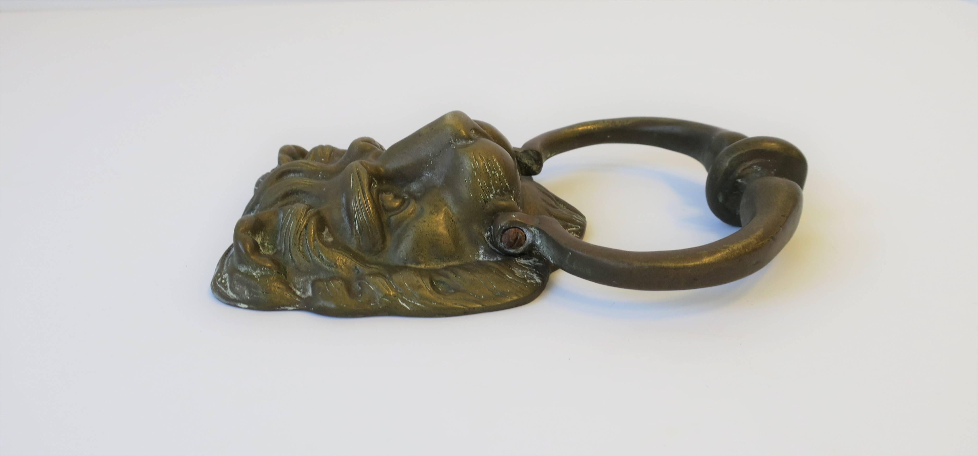 Neoclassical Solid Brass Lion Head Door Knocker Hardware