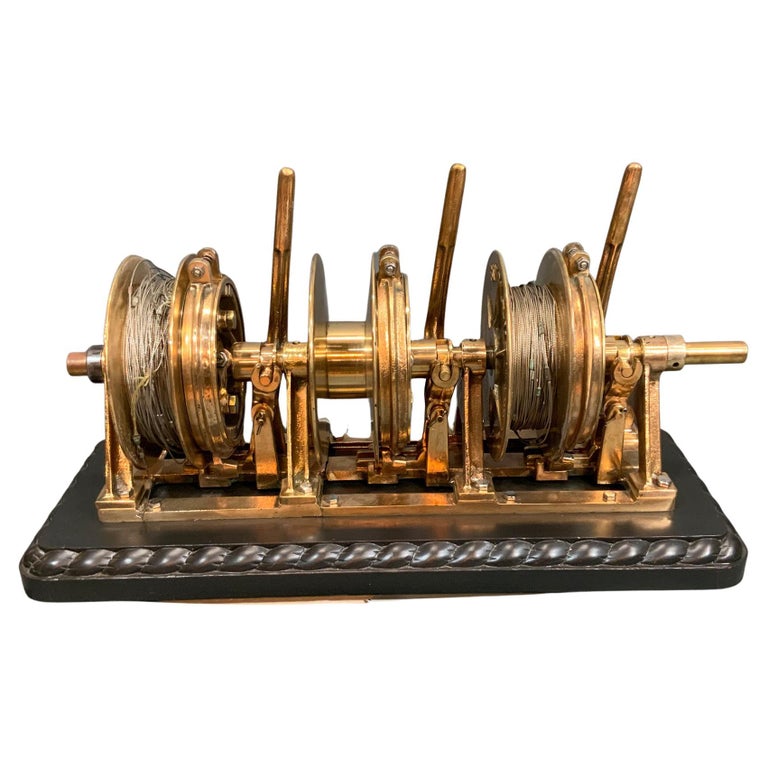 Solid Brass Long Line Tuna Reel For Sale at 1stDibs