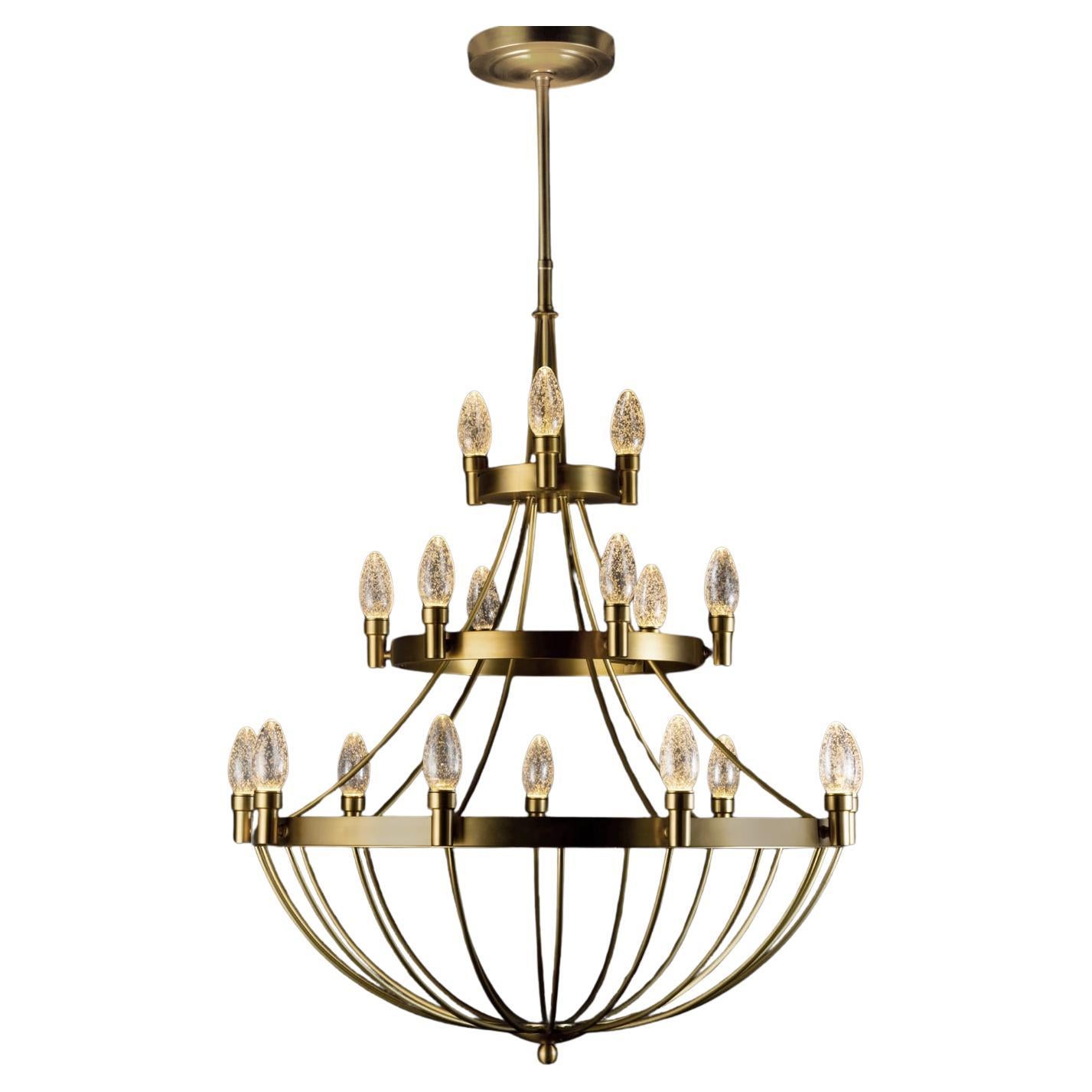 Solid Brass Lyceum Outdoor Chandelier by Elisterno
