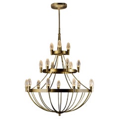 Solid Brass Lyceum Outdoor Chandelier by Elisterno