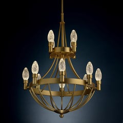 Solid Brass Lyceum Outdoor Pendant Chandelier by Elisterno